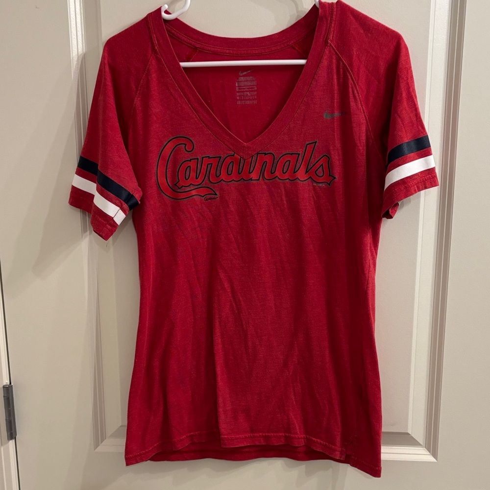 Nike Red Cardinals V-Neck Tee